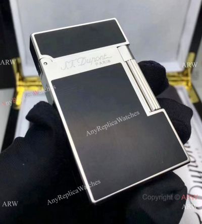 2018 Replica Dupont 16296 Lighter - Black & Silver